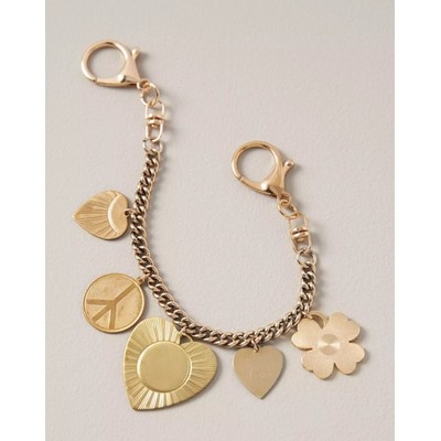 Customizable Gold Charm Bag Clip – Personalized Purse or Tote Accessory