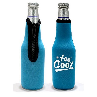 12 oz Neoprene Zipper Bottle & Can Cooler – Full Color Dye Sublimated Beverage Insulator
