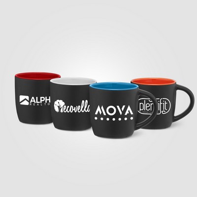 Zanzibar - 12 oz. Matte Black Ceramic Mug with ColorPop - Silkscreen
